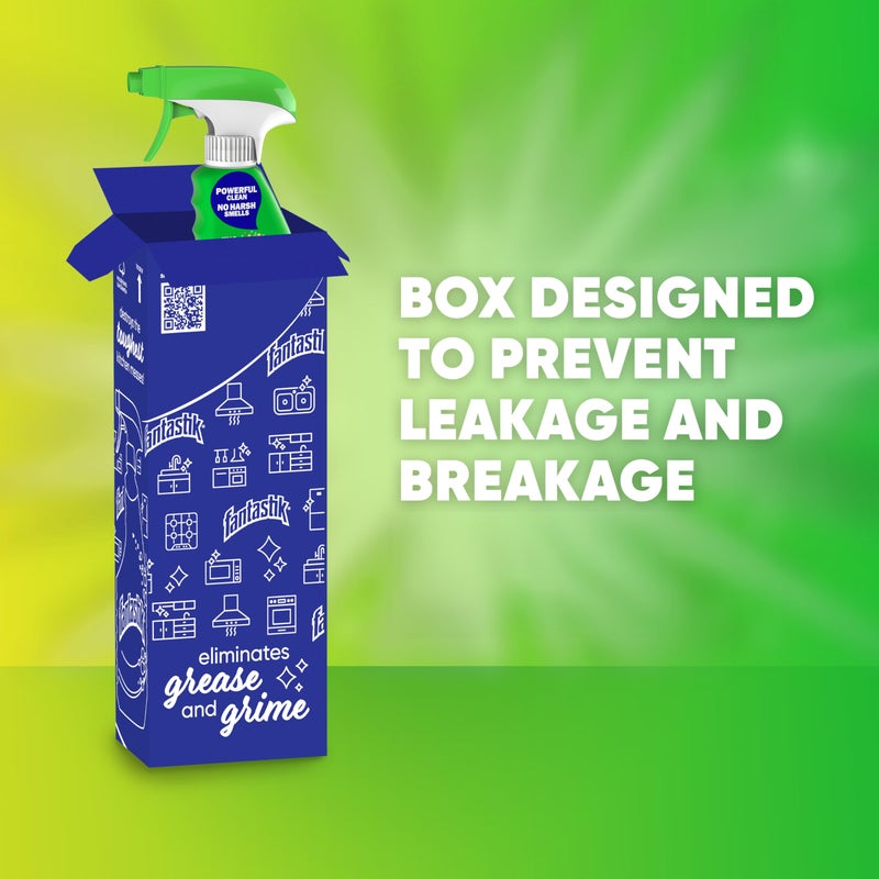 Fantastik All Purpose Cleaner, Multipurpose Surface Cleaner & Kitchen Grease Removal, Packaging Designed to Prevent Leakage and Breakage, Fresh Scent, 32 Fl Oz - Image 1